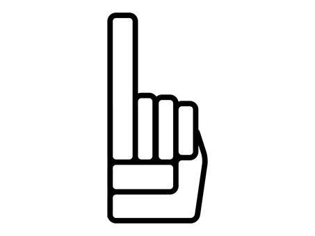 一番・トップ・ポイント指差す手のアイコン アイコン,指差し,手,指,ポイント,ナンバーワン,1番,注目,おすすめ,チェックのイラスト素材