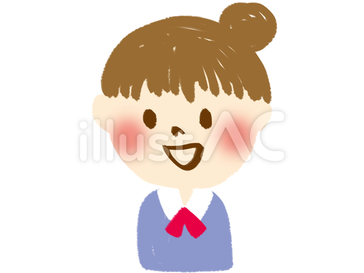 制服を着た女子２ 受付,女子高生,女性のイラスト素材