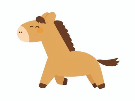 笑顔の馬 馬,午年,干支,笑顔,競馬,乗馬,笑う,動物,生き物,動物園のイラスト素材