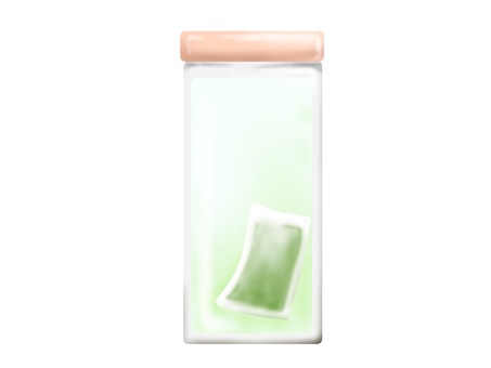 お茶パックを入れて水出しするマイボトル マイボトル,水筒,お茶,水出し,パック,茶葉,エコ,外出,飲み物,水分補給のイラスト素材