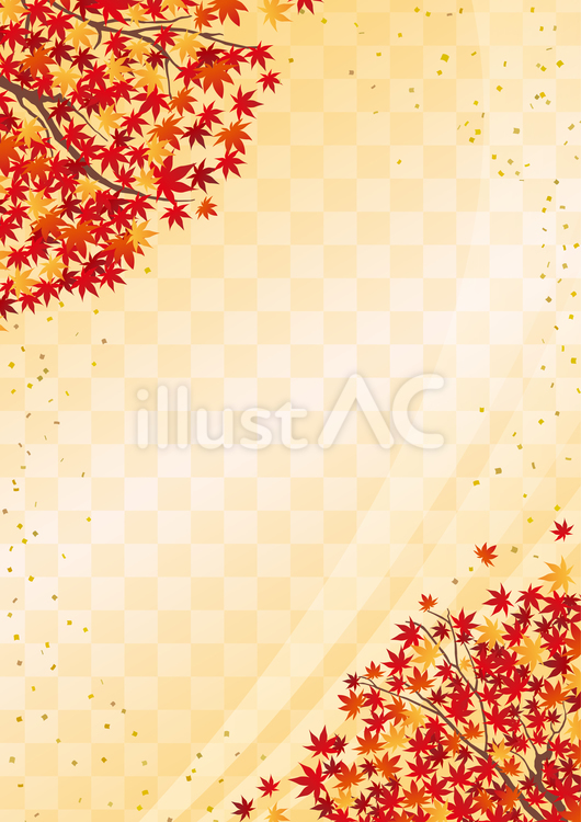 秋の背景-1（A4縦） 秋,背景,もみじのイラスト素材