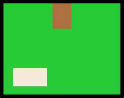 緑の段ボール箱です。 段ボール,シンプル,箱,紙,梱包,荷物,ケース,クラフト,収納,構造のイラスト素材