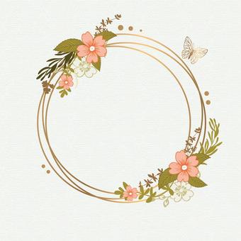 Illustration, flower, plant, frame, 