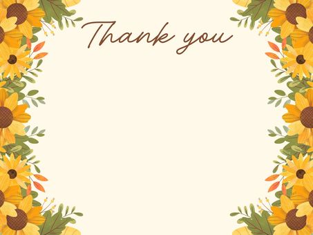 Thankyouカード ひまわり thankyouカード,ひまわり,手紙,ハガキ,夏のイラスト素材