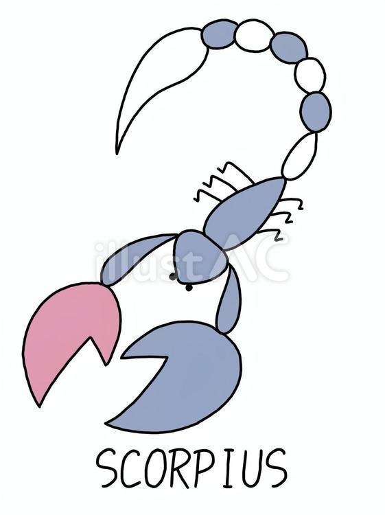 12星座アイコン（さそり座）トリコ 星座,アイコン,占いのイラスト素材