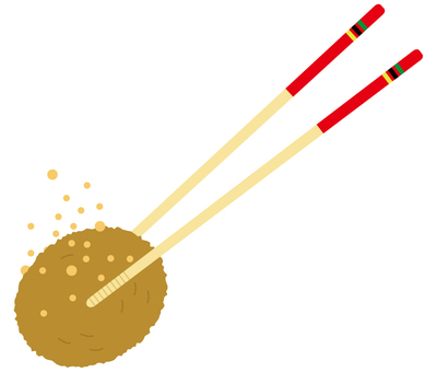 コロッケを揚げる コロッケ,揚げる,揚げ物,調理,料理,油,衣,サクサク,高温,菜箸のイラスト素材