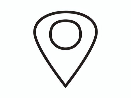 地図　マップピン　白黒 マップ,ピン,白黒,シンプル,ポインター,地図,位置,現在地,アイコン,マークのイラスト素材