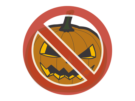 禁止マーク（ハロウィン・カボチャ）02