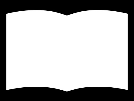 シンプルな本のフレーム 本,フレーム,図鑑,手書き,絵本,背景透明,シンプル,モノクロ,ワンポイント,挿絵のイラスト素材