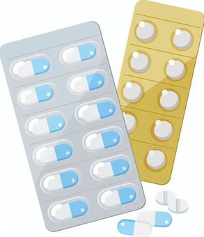 錠剤とカプセル 薬,カプセル,錠剤,飲み薬,サプリメント,ジェネリック,ドラッグ,病気,既往症,アレルギーのイラスト素材