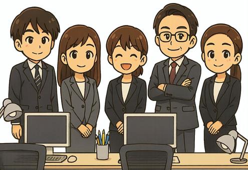 いっしょに働く5人組