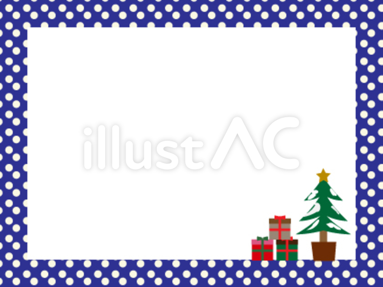 クリスマスのフレーム 冬,クリスマス,クリスマスツリーのイラスト素材