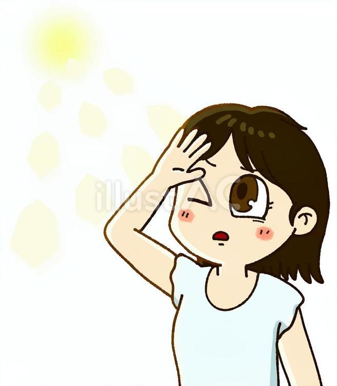 日差し 日差し,紫外線,まぶしいのイラスト素材