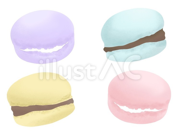 マカロン セット パステルカラーイラスト No 無料イラストなら イラストac