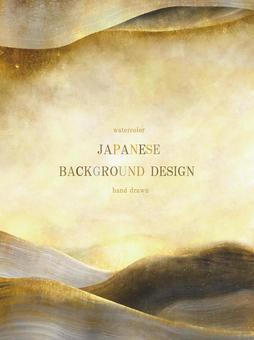 Gold leaf mountains watercolor landscape Japan background 315, JPG, PNG and AI Gold leaf mountains watercolor landscape Japan background 315, gold, watercolor, background, JPG, PNG and AI