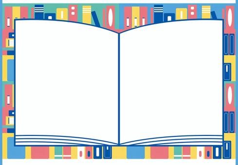 開いた本と本棚背景 本棚,本,図書,ブック,辞書,資料,棚,書籍,読書,文庫のイラスト素材
