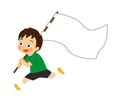 Boy holding a flag, flag, boy, children, JPG and PNG