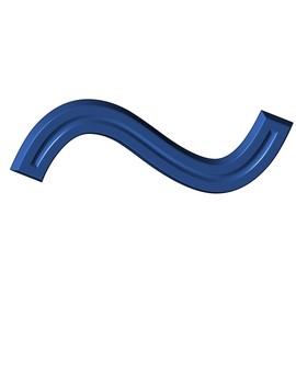 3D文字記号青にょろ 3D文字記号青にょろ チルダ,文字,記号,立体,3d,青,装飾文字,フォント,デザイン,アイコンのイラスト素材