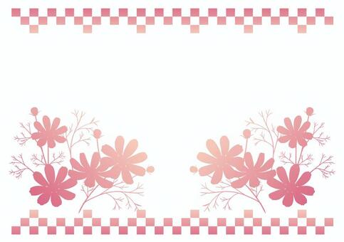 コスモス コスモス,秋桜,花,背景,壁紙,フレーム,装飾,植物,秋,ピンクのイラスト素材