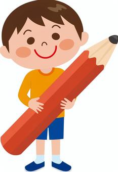 Children and pencils_3 (boys), , JPG, PNG and EPS