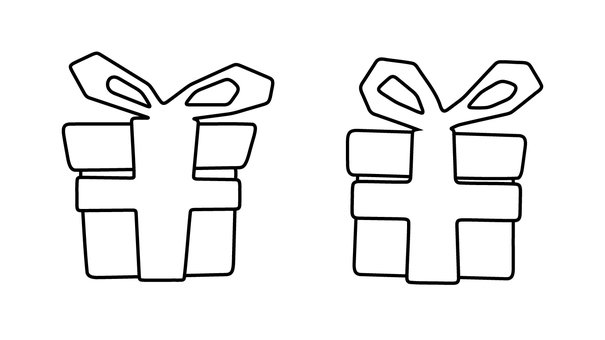 present2 present2 プレゼント,クリスマス,線画,塗り絵,誕生日,箱,シンプル,ベクター,リボンのイラスト素材