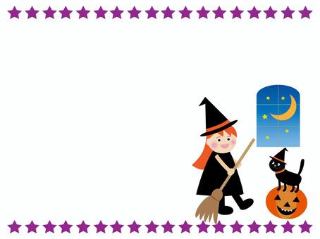 Halloween witch frame material, , JPG and PNG