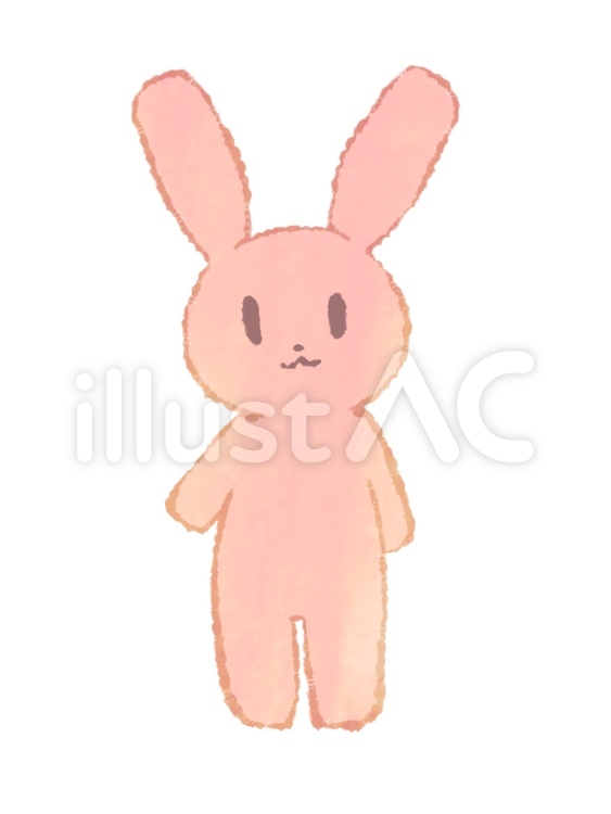 ほんわかうさぎさん うさぎ,かわいい,水彩のイラスト素材