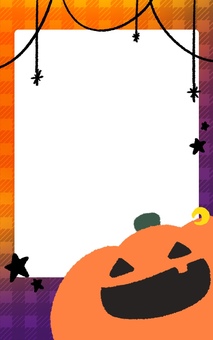 チェキ風フレーム_ハロウィン ハロウィン,halloween,かぼちゃのイラスト素材
