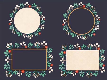 Cute floral frame set, kembang, kembang pegangan, pigura, JPG and PNG