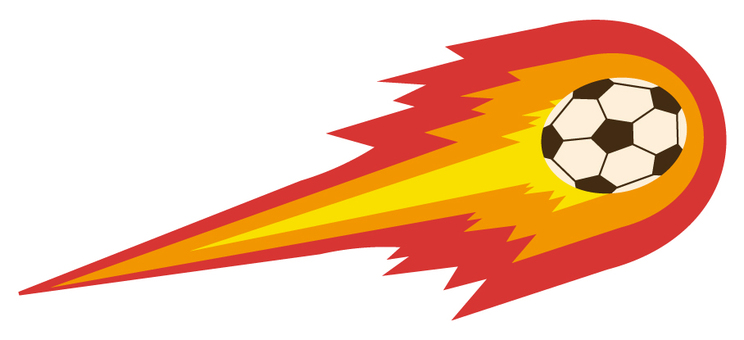 Illustration, football, shoot, inflammation, 