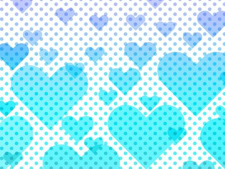 Heart background with blue polka dots, , JPG