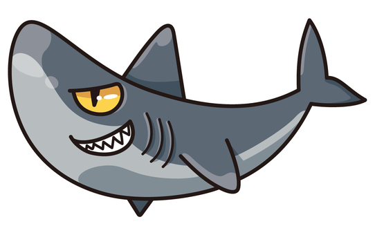 危険なサメ 鮫,魚,海,危険生物,魚類,ジョーズ,シャーク,獰猛,凶暴,牙のイラスト素材