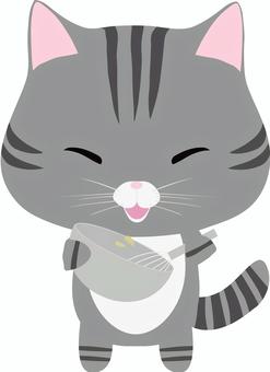 Illustration, lather, cat, cuisine, 