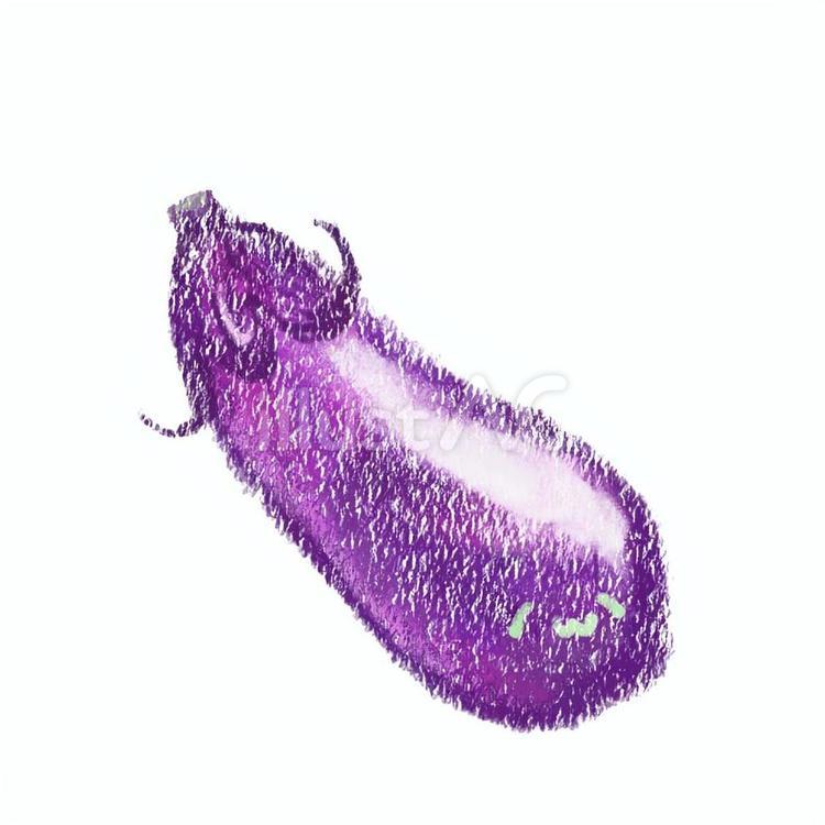 ナス（顔ありVer） なす,茄子,野菜のイラスト素材