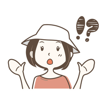 驚く女性　ビックリ