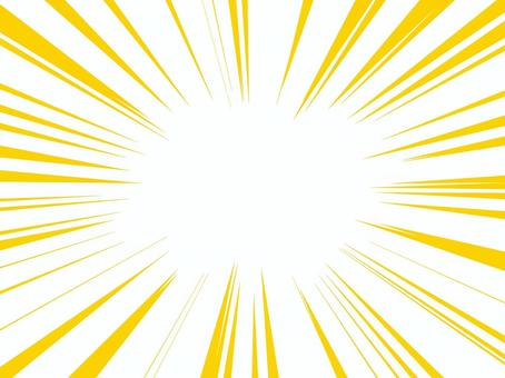 集中線 黄色 集中線,エフェクト,黄色,シンプル,フレーム,放射,背景のイラスト素材