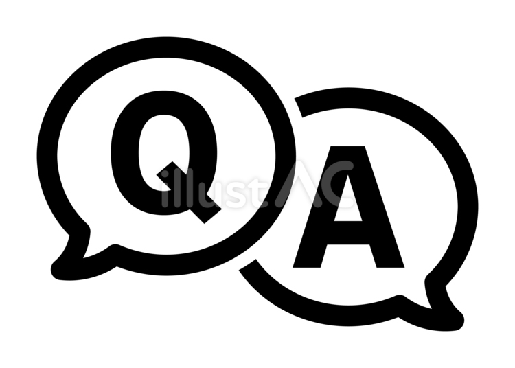Q＆Aのアイコン 黒 q＆a,質問,回答のイラスト素材