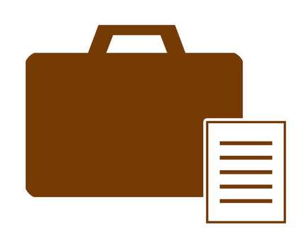 バッグと書類 バッグと書類 ビジネス,バッグ,かばん,資料,用紙,買い物,ファッション,おしゃれ,シルエット,仕事のイラスト素材