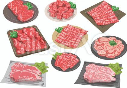 牛肉 集合 線なし