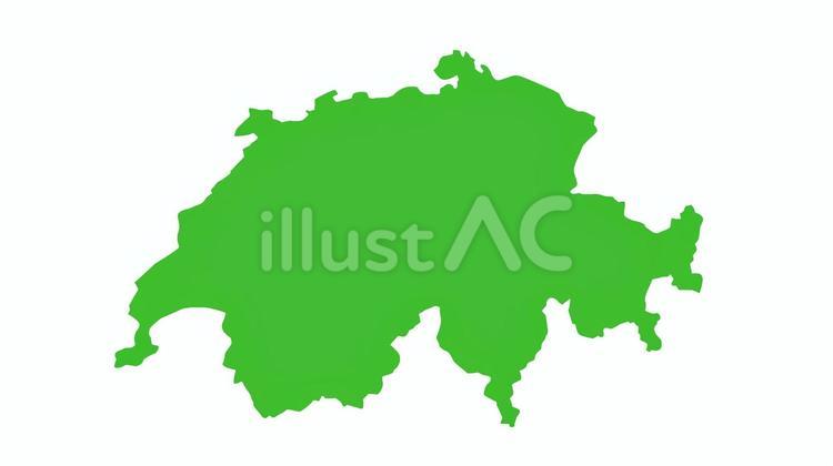 世界地図　スイス スイス,地図,世界のイラスト素材