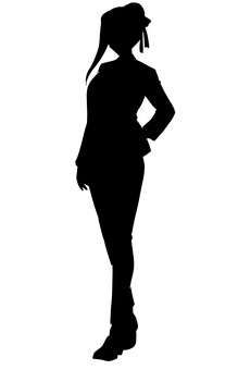 クールな女性 男,シルエット,立ち絵,trpg,人のイラスト素材