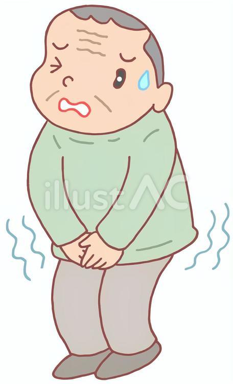 高齢者の頻尿・尿失禁 頻尿,尿失禁,尿意のイラスト素材