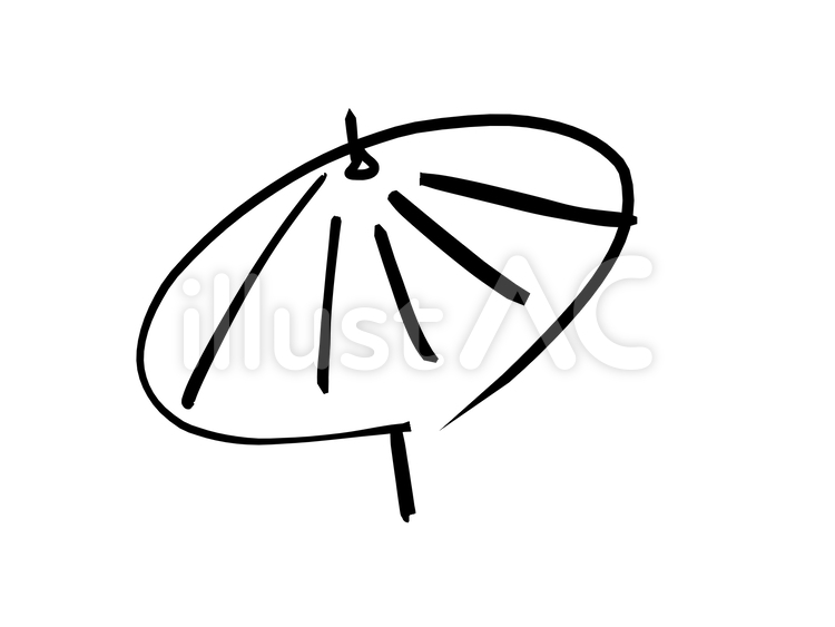傘 線画のイラスト素材