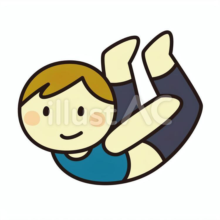 ヨガ体操6 ヨガ体操,ヨーガ,ヨガのイラスト素材