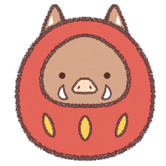 Daruma boar, , JPG and PNG