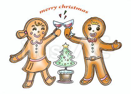 ジンジャーボーイクリスマスb文字有り