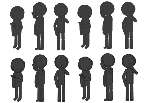 棒人間　ペパクラ風　立ってスマホを見る  スマートフォン,スマホ,ネット,インターネット,メール,観る,視聴,人間,人,棒人間のイラスト素材