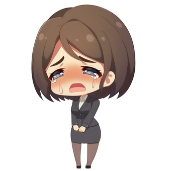 OL with short brown hair crying, , JPG and PNG