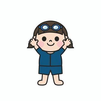 Illustration, rush guard, genderless swimwear, ultraviolet, 