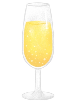 ワイングラスのシャンパン シャンパン,飲み物,お酒,アルコール,パーティー,お祝い,クリスマス,結婚式,スパークリング,ワイングラスのイラスト素材